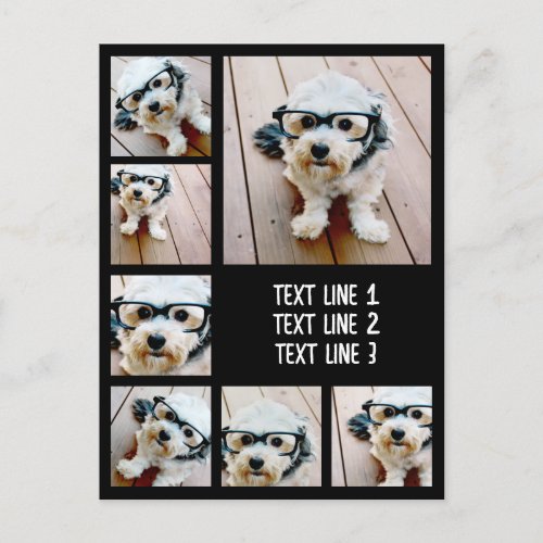 Create a Custom Photo Collage with 7 Photos _ Text Postcard