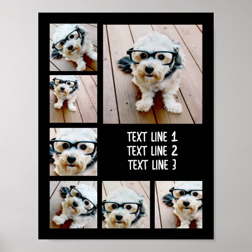 Create a Custom Photo Collage with 7 Photos _ Text Poster