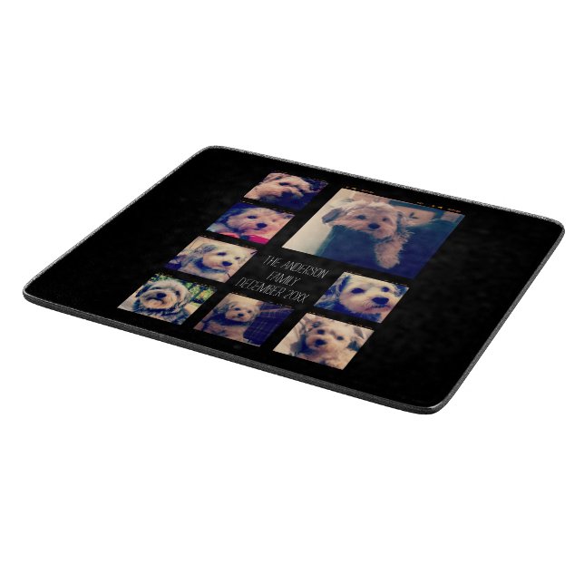 Create a Custom Photo Collage with 8 Photos Cutting Board (Corner)