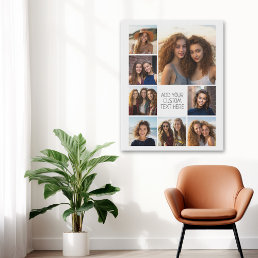 Create a Custom Photo Collage with 8 Photos Faux Canvas Print