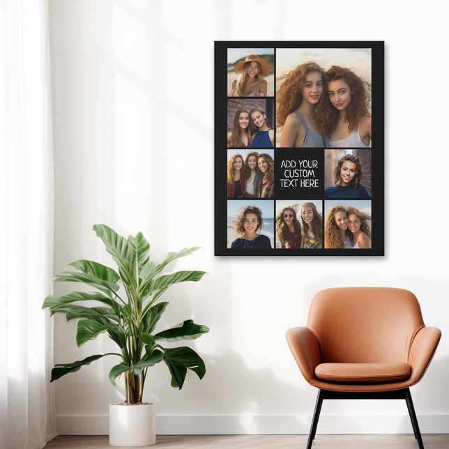 Create a Custom Photo Collage with 8 Photos Faux Canvas Print (Photo collage wall art)