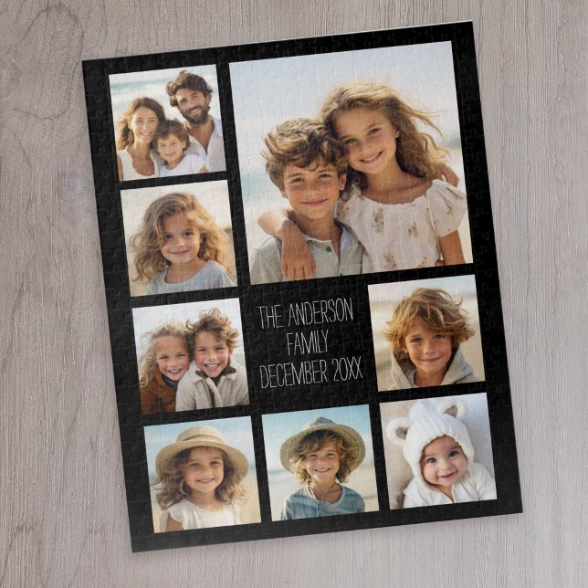 Create a Custom Photo Collage with 8 Photos Jigsaw Puzzle (8 photo personalized puzzle)