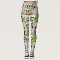 Create a Custom Photo Collage with 8 Photos Leggings