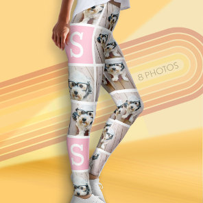 Create a Custom Photo Collage with 8 Photos Leggings