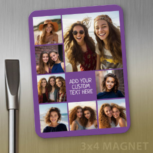 Create a Custom Photo Collage with 8 Photos Magnet