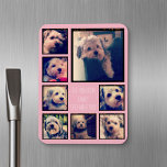 Create a Custom Photo Collage with 8 Photos Magnet<br><div class="desc">Pink - Use your favorite photo or pictures to make a fun keepsake to share with friends.</div>