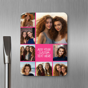 Create a Custom Photo Collage with 8 Photos Magnet