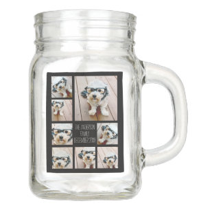 Create a Custom Photo Collage with 8 Photos Mason Jar