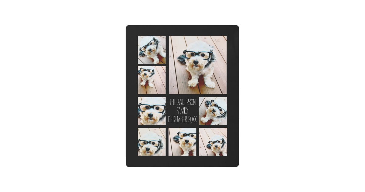 Create a Custom Photo Collage with 8 Photos Metal Print Zazzle