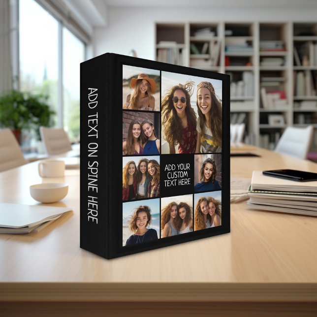 Create a Custom Photo Collage with 8 Photos Mini Binder (Personalized photo binder)