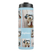 Create a Custom Photo Collage with 8 Photos Name Thermal Tumbler (Front)
