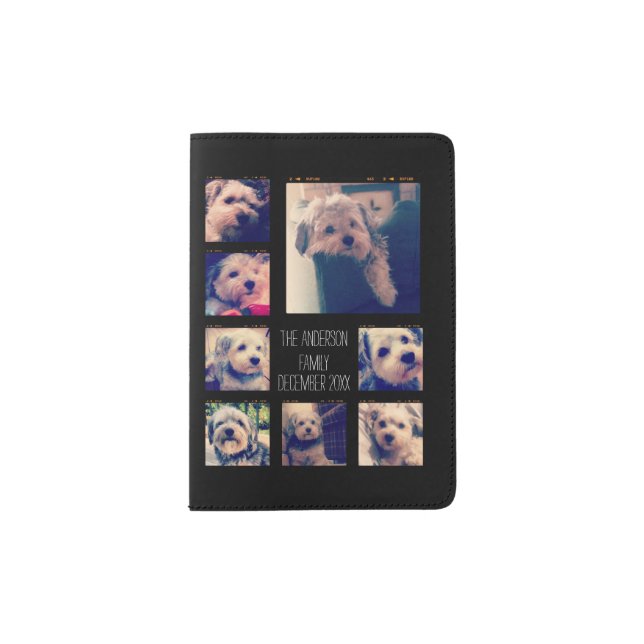 Create a Custom Photo Collage with 8 Photos Passport Holder (Front)