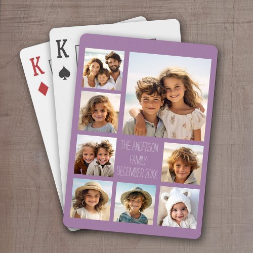 Create a Custom Photo Collage with 8 Photos Playing Cards