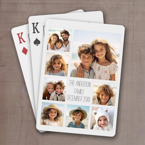 Create a Custom Photo Collage with 8 Photos Playing Cards