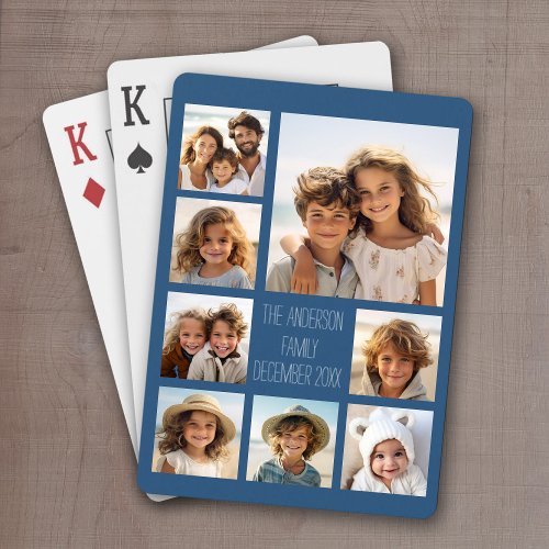 Create a Custom Photo Collage with 8 Photos Playing Cards