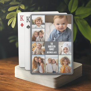 Create a Custom Photo Collage with 8 Photos Poker Cards