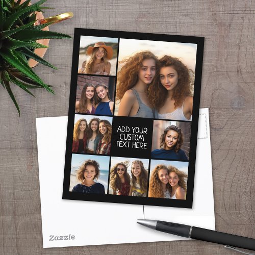 Create a Custom Photo Collage with 8 Photos Postcard