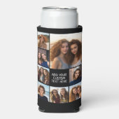 Create a Custom Photo Collage with 8 Photos Seltzer Can Cooler (Seltzer Front)