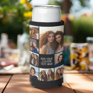 Create a Custom Photo Collage with 8 Photos Seltzer Can Cooler