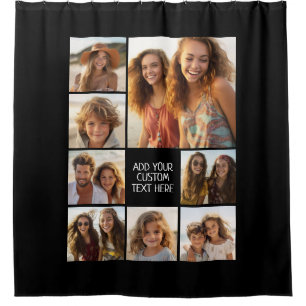 Create a Custom Photo Collage with 8 Photos Shower Curtain