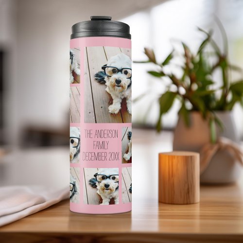 Create a Custom Photo Collage with 8 Photos Thermal Tumbler