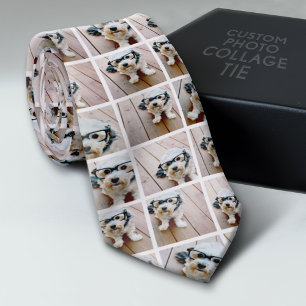Create a Custom Photo Collage with 9 Photos Neck Tie