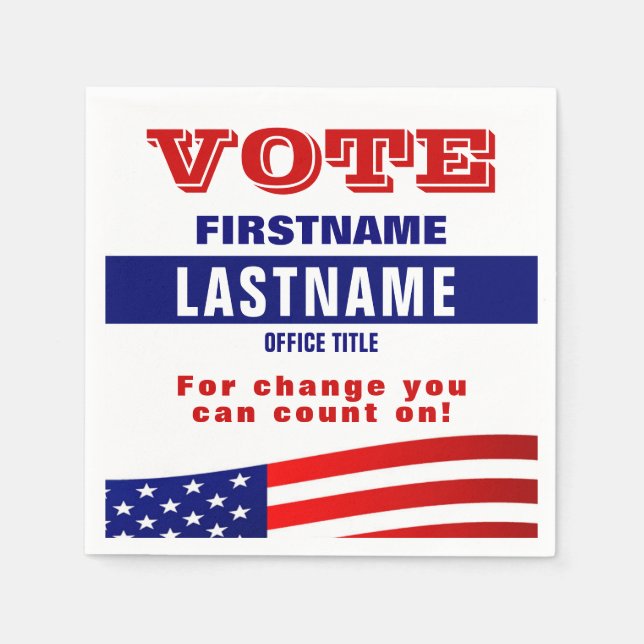Create a Custom Political  Napkins (Front)