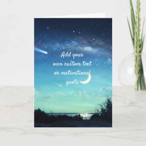 Create A Custom Quote _ Moonlit Night Poster Card
