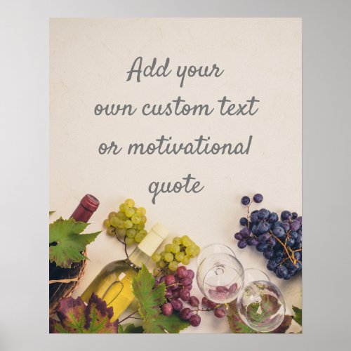 Create A Custom Quote Poster _ Grapes  Wine