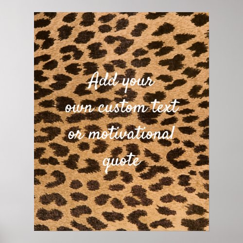 Create A Custom Quote Poster _ Leopard Print