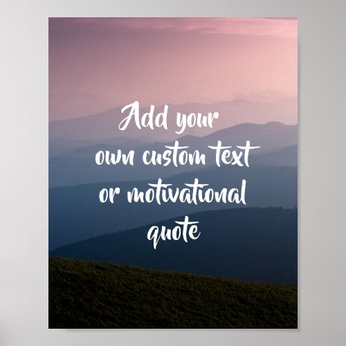 Create A Custom Quote Poster _ Pink Sunset