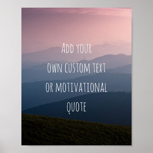 Create A Custom Quote Poster _ Pink Sunset