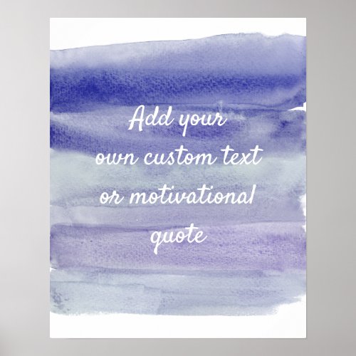 Create A Custom Quote Poster _ Purple Watercolour