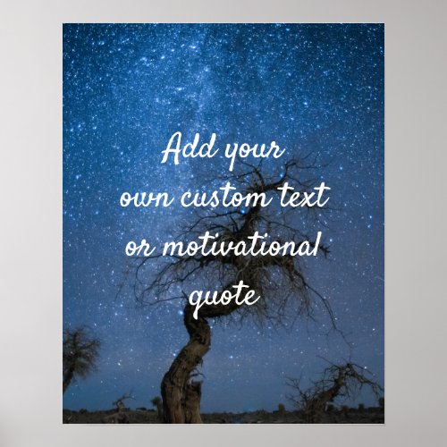 Create A Custom Quote Poster _ Starry Night Sky