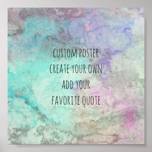 create a custom quote watercolor style wall art