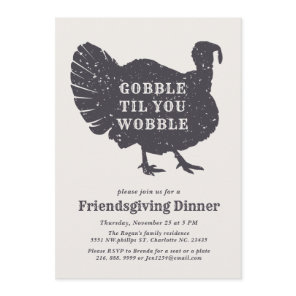 Create A Custom Slogan Friendsgiving Thanksgiving Invitation