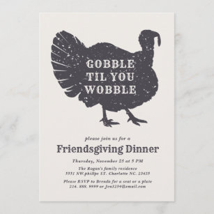 Create A Custom Slogan Friendsgiving Thanksgiving Invitation