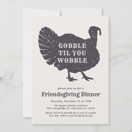 Create A Custom Slogan Friendsgiving Thanksgiving Invitation