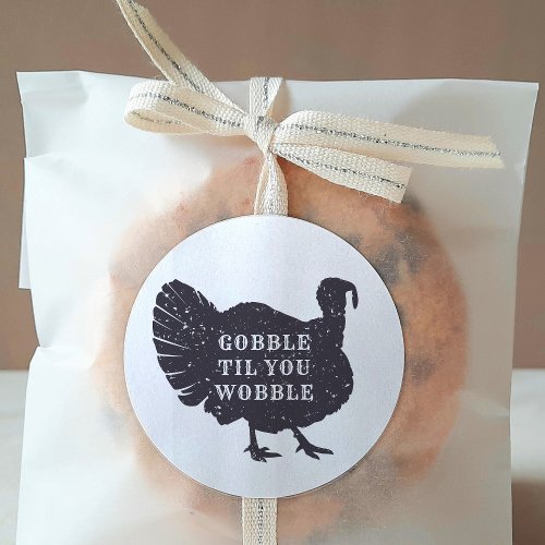 Create A Custom Text Turkey Thanksgiving Classic Round Sticker