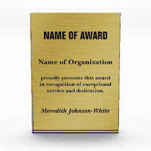 Create a Custom Volunteer Recognition Award (Gold)