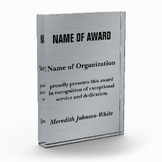 Create a Custom Volunteer Service Award (Silver)