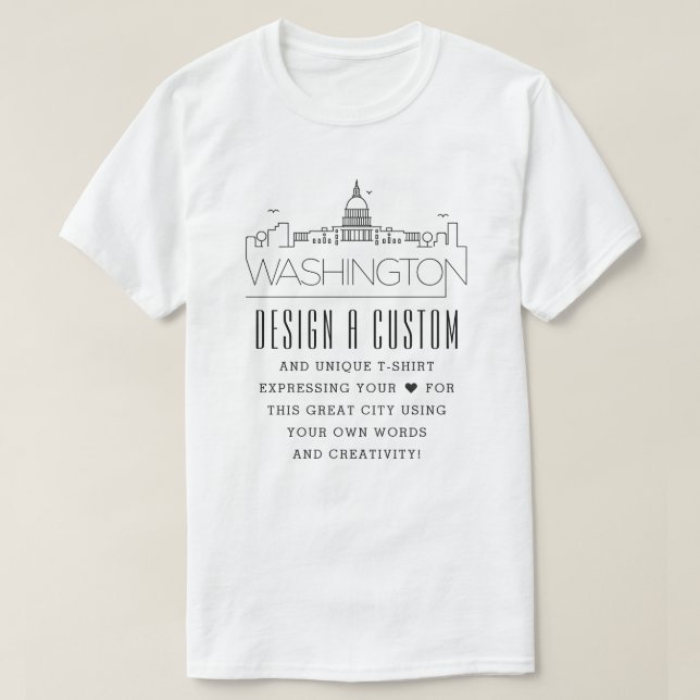 Create A Custom Washington DC Themed T-Shirt (Design Front)