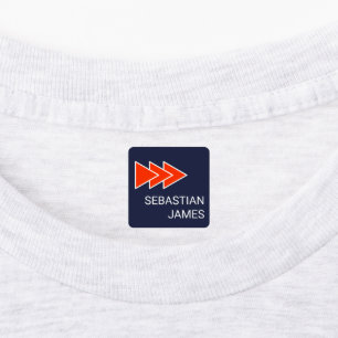 Create a CustomPersonalized Orange Blue Arrow Kids' Labels