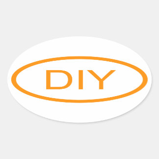 Create a Dark Orange Euro Style Oval Sticker