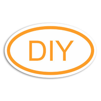 Create a Dark Orange Euro Style Oval Sticker