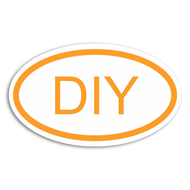 Create a Dark Orange Euro Style Oval Sticker (Create a Dark Orange Euro Style Oval Sticker)