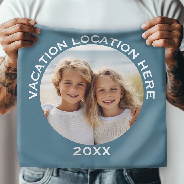 Create A Family Vacation Souvenir - Photo and Text Bandana (Custom Bandana - Vacation Photo)