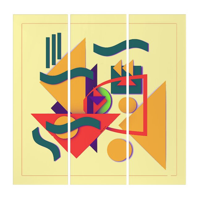 Create A Focal Point Geo Collage   Triptych (Front)