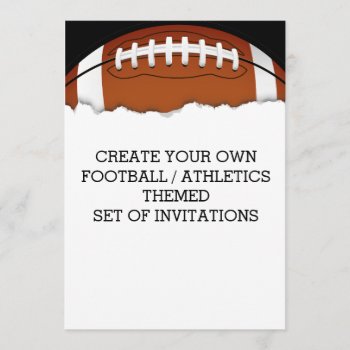 Create A Football Themed Invitation by HappyPlanetShop at Zazzle