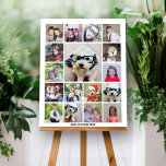 Create a Funky Photo Collage with 17 Photos Foam Board<br><div class="desc">Use your favorite photo or pictures to make a fun keepsake to share with friends. This modern grid prints diagonally across the front for a unique and eye catching display of your photos. The modern calligraphy script can be used to add a name or event.</div>